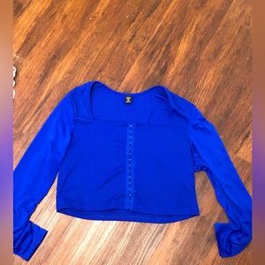 Royal blue SHEIN crop top